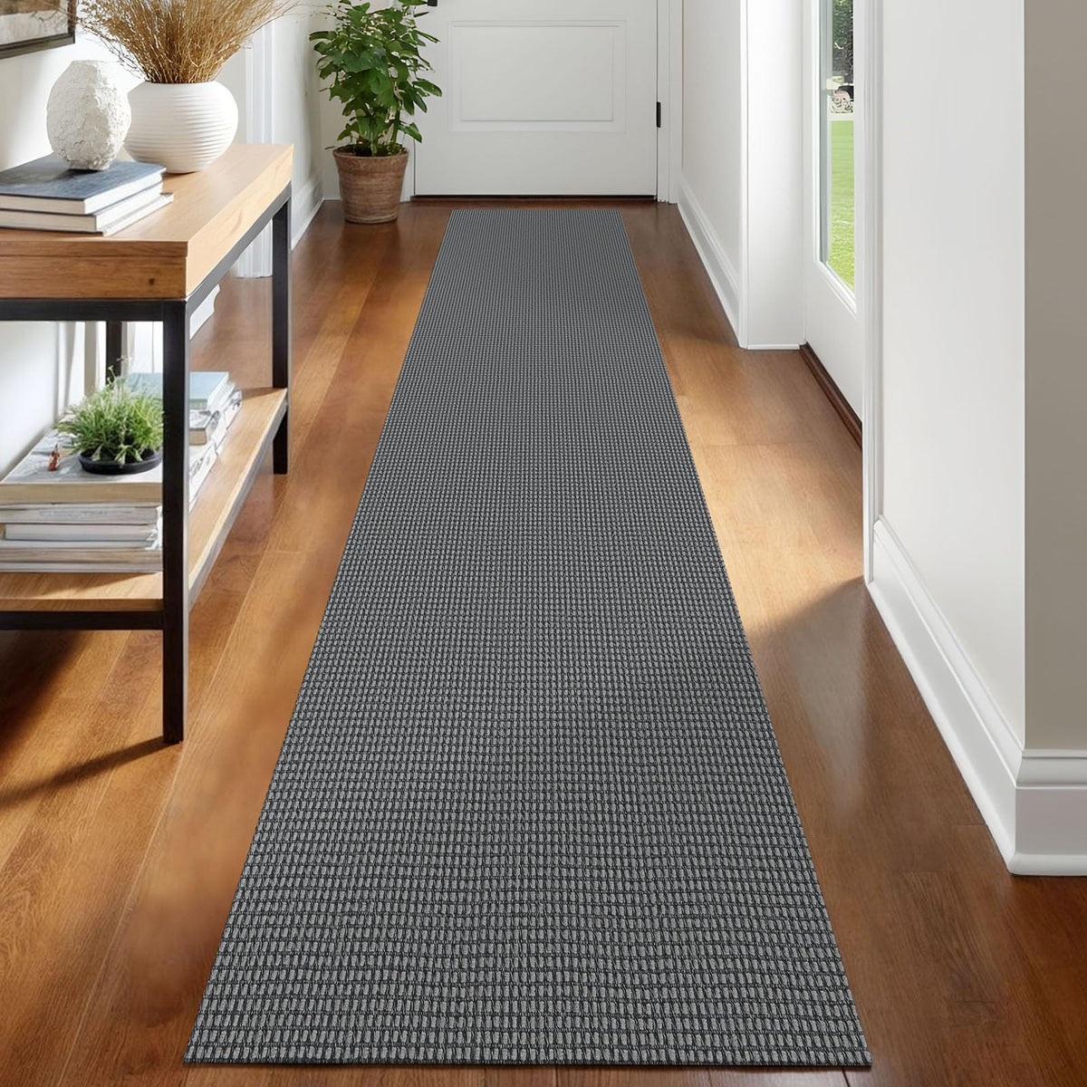 IOHOUZE Washable Area Rug 3x5 Non Slip Rubber Backed Woven Rugs for Entryway Rugs Indoor Outdoor Doormat Throw Rug Floor Carpet for Entrance Kitchen Front Door, Olive Green/Earthy Green