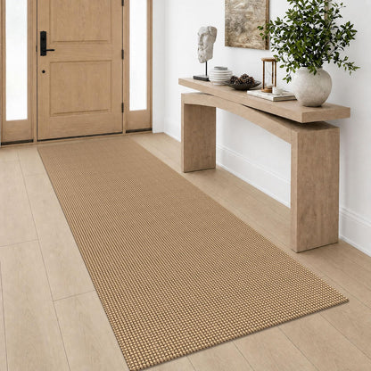 IOHOUZE Small Area Rug 2x3 Washable Woven Rugs for Entryway Non Slip Rubber Backed Front Door Rugs Indoor Doormat Throw Rug Floor Carpet for Entrance Kitchen, Cream/Beige