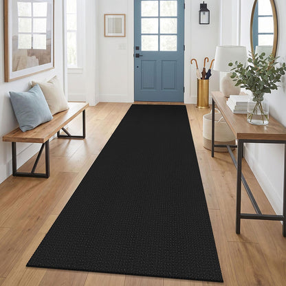 EARTHALL Woven Area Rug 3x5 Ft Washable Rugs for Entryway Braided Non Slip Rubber Backed Throw Rugs Door Mat Indoor Outdoor Entrance Cotton Carpet for Kitchen Foyer Front Door, Orange/Tan/Brown