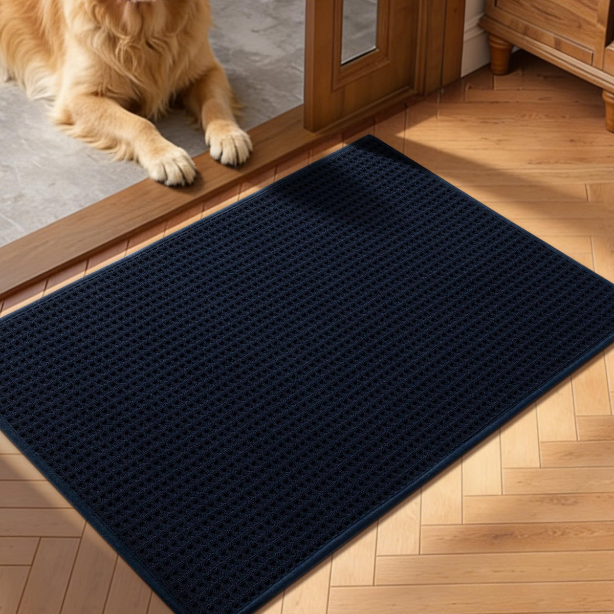 YIHOUSE Indoor Door Mat 24" x 36", Non-Slip Washable Entryway Mat, Dirt Trapper Absorbent Entrance Mat, Low Profile Floor Mat for Front/Back Door, Entryway, Dark Gray ﻿
