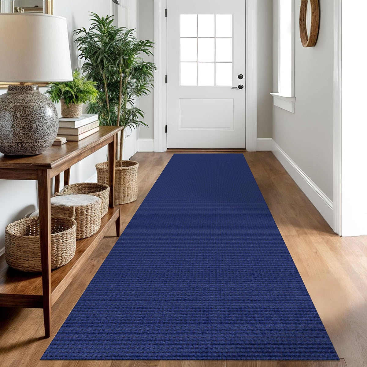 IOHOUZE Washable Area Rug 3x5 Non Slip Rubber Backed Woven Rugs for Entryway Rugs Indoor Outdoor Doormat Throw Rug Floor Carpet for Entrance Kitchen Front Door, Olive Green/Earthy Green