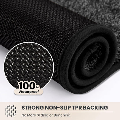 PURRUGS Dirt Trapping Indoor Door Mat, 31.5" x 47", Charcoal