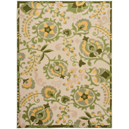 Nourison Home Aloha Natural Blue 2'3" x 10' Area Rug - Easy Clean, Non Shedding, Bed Room, Living Room, Dining Room, Kitchen (10' Runner)