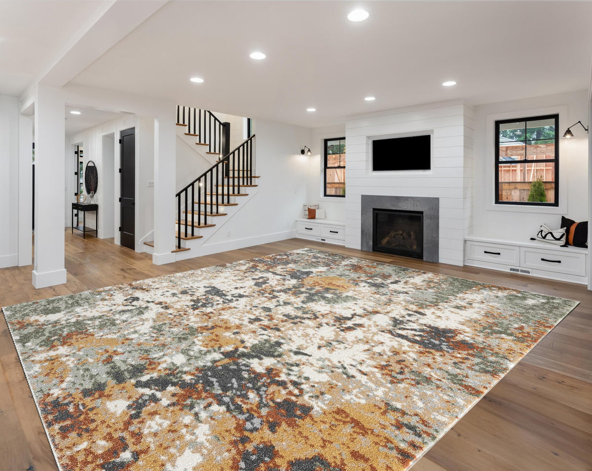 Keen Home Design Abstract Non-Shedding Area Rug, Soft Thick Pile, 10x14