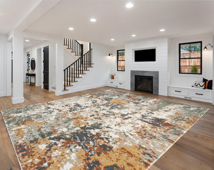 Keen Home Design Abstract Non-Shedding Area Rug, Soft Thick Pile, 10x14