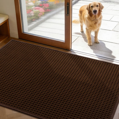 YIHOUSE Indoor Door Mat 24" x 36", Non-Slip Washable Entryway Mat, Dirt Trapper Absorbent Entrance Mat, Low Profile Floor Mat for Front/Back Door, Entryway, Dark Gray ﻿