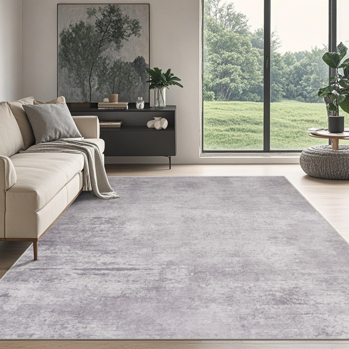 Washable Rugs 8x10 Area Rug for Living Room,Bedroom,Dining Room-Beige Green