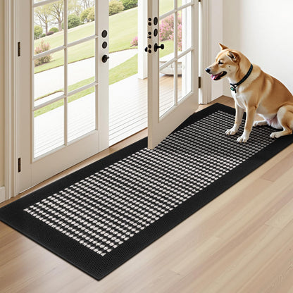Ileading Laundry Room Runner Rug 2'x6' Non Slip Farmhouse Kitchen Floor Mats with Rubber Backing Machine Washable Beige Indoor Decor Carpet for Doormat Hallway Entryway Petmat Garage Balcony