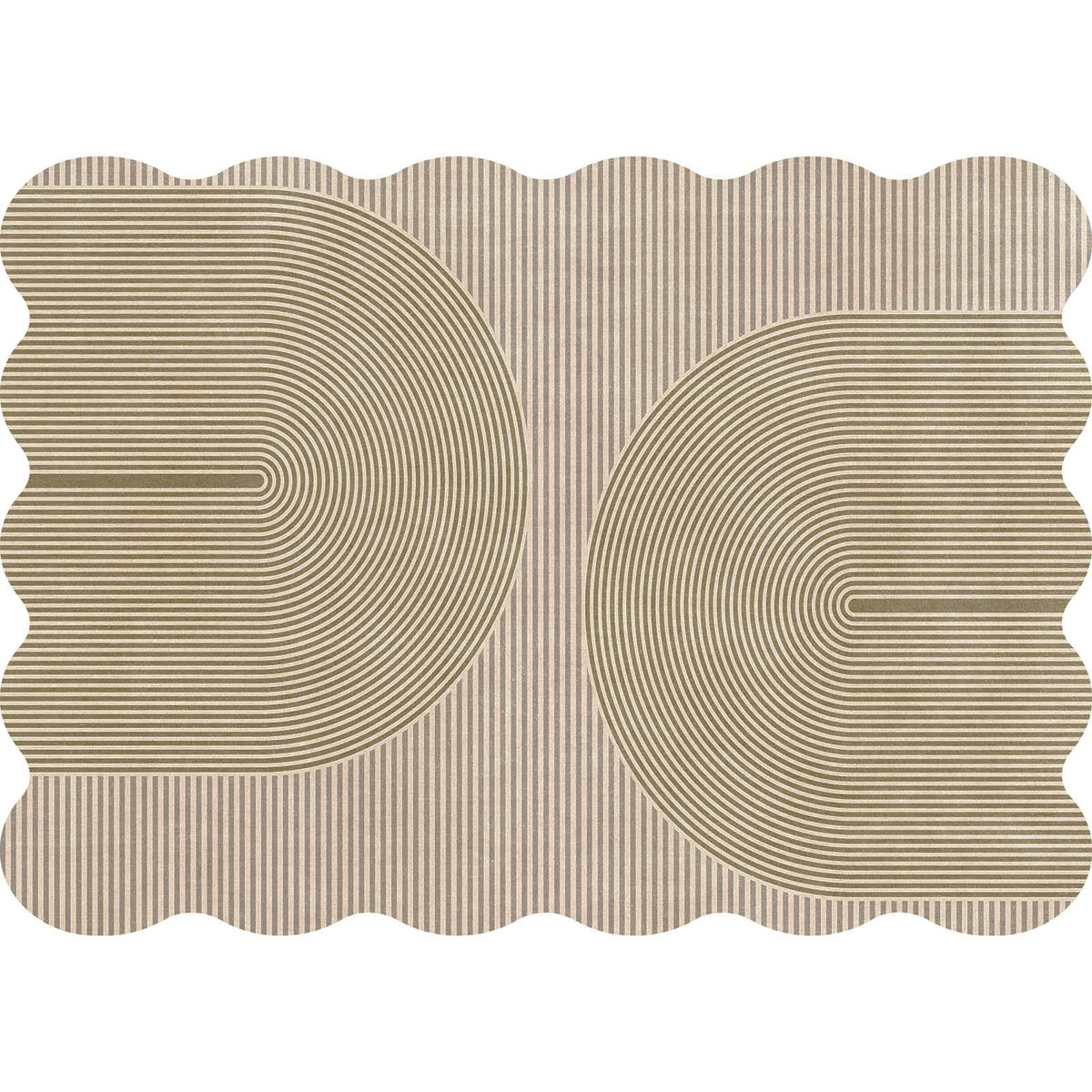 Easy Jute Rug for Pet Homes: 4x6 Outdoor Rug - Geometric Arch Pattern