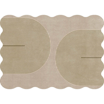 Easy Jute Rug for Pet Homes: 4x6 Outdoor Rug - Geometric Arch Pattern