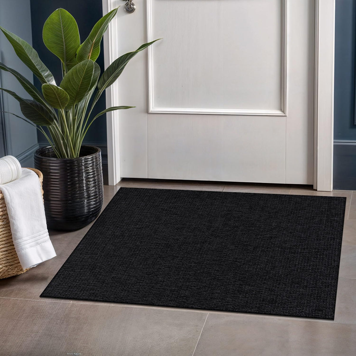 Beverly Rug Easy Jute Bordered Rug 10x14 Washable Large Indoor Outdoor Area Rugs for Living Dining Room Patio Office Stain Resistant Non Shedding Casual Indoor Outside Carpet 10 x 14 Off-White