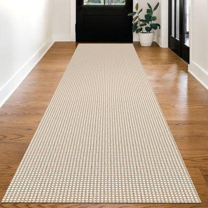 KOZYFLY Extra Long Runners for Hallways 3x20 ft Washable Kitchen Runner Non Slip Rubber Backed Hallway Rug Cotton Entryway Runner Rug Floor Carpet for Indoor Hall, Kitchen, Stair, Black/Dark Grey