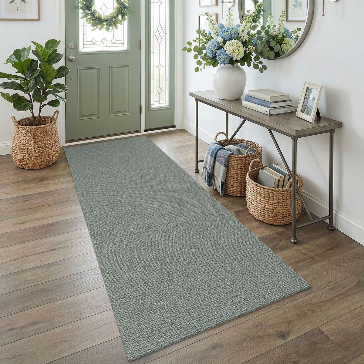 EARTHALL Washable Area Rug, Non Slip Entryway Rug, 4x6 Ft, Sand/Beige