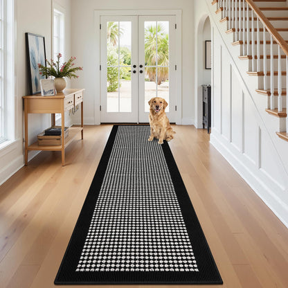 Ileading Laundry Room Runner Rug 2'x6' Non Slip Farmhouse Kitchen Floor Mats with Rubber Backing Machine Washable Beige Indoor Decor Carpet for Doormat Hallway Entryway Petmat Garage Balcony