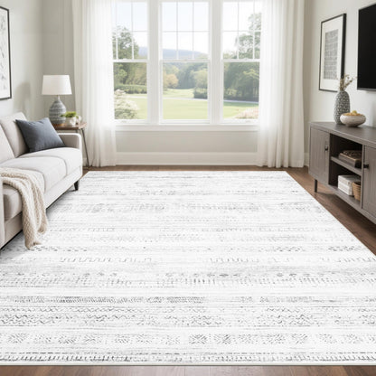 Washable Rugs 8x10 Area Rug for Living Room,Bedroom,Dining Room-Beige Green