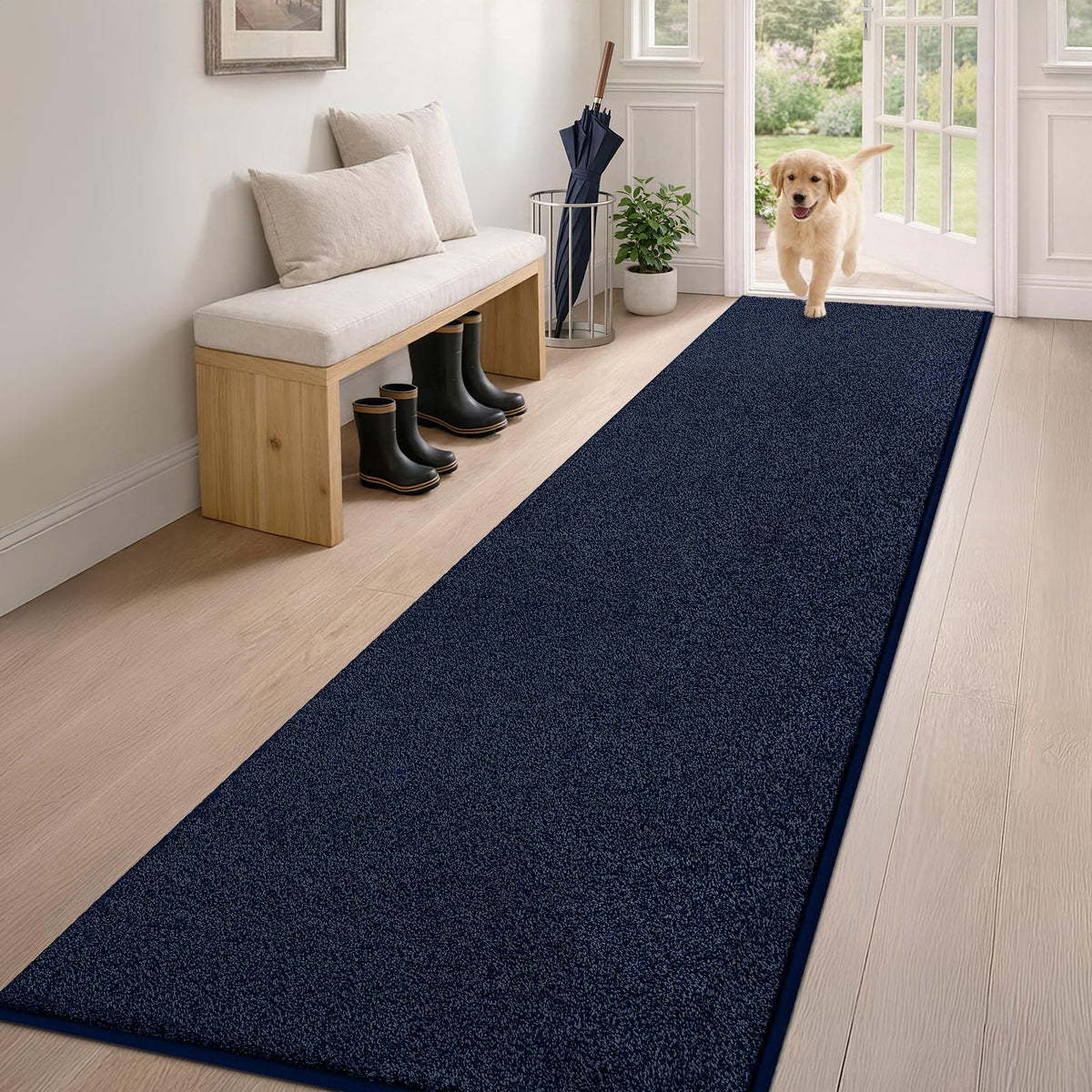 PURRUGS Dirt Trapping Indoor Door Mat, 31.5" x 47", Charcoal