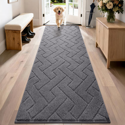 PURRUGS Dirt Trapping Door Mat Indoor Entrance, 32" x 47", Taupe