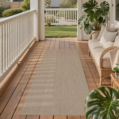 Easy Jute Rug for Pet Homes: 4x6 Outdoor Rug - Geometric Arch Pattern