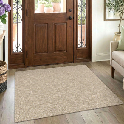 EARTHALL Washable Area Rug, Non Slip Entryway Rug, 4x6 Ft, Sand/Beige
