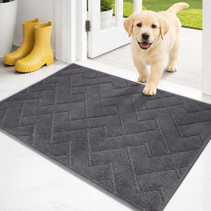 PURRUGS Dirt Trapping Door Mat Indoor Entrance, 32" x 47", Taupe