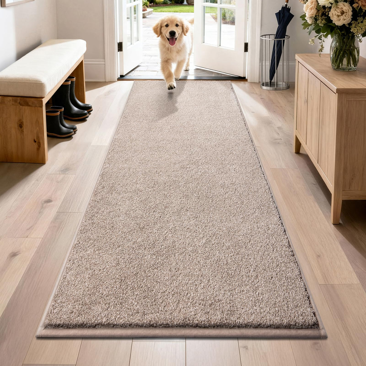 PURRUGS Dirt Trapping Indoor Door Mat, 31.5" x 47", Charcoal