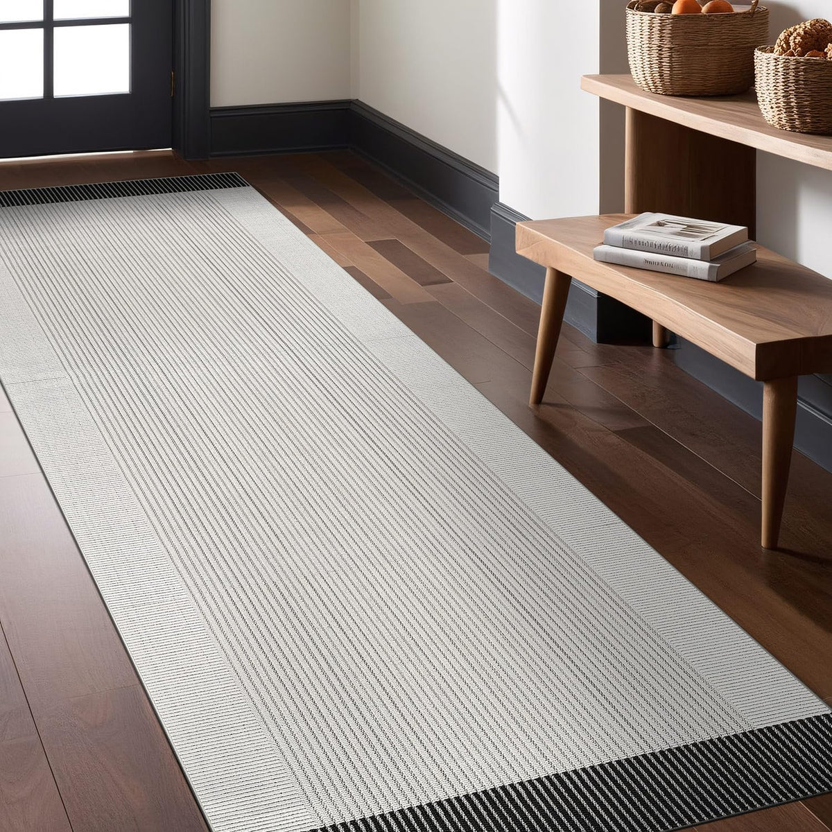 Luul Home Modern Micro Loop Indoor Area Rugs for Living Room Bedroom Kitchen Geometric Trellis White 8x10 Luxury Durable Low and High Pile Non-Shedding Stain Resistant Soft Area Carpet 8 x 10