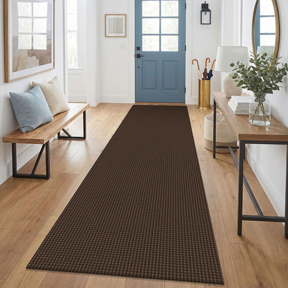 EARTHALL Woven Area Rug 3x5 Ft Washable Rugs for Entryway Braided Non Slip Rubber Backed Throw Rugs Door Mat Indoor Outdoor Entrance Cotton Carpet for Kitchen Foyer Front Door, Orange/Tan/Brown