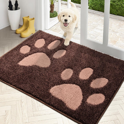 PURRUGS Dirt Trapping Door Mat Indoor Entrance, 32" x 47", Grey