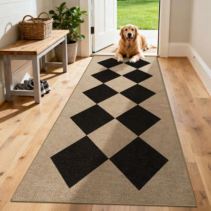 Washable 8x10 Modern Rainbow Easy Jute Indoor Outdoor Rug for Living Room