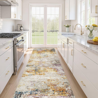 LOONGRUG 10x14 Area Rugs Washable Large Neutral Modern Living Room Rug