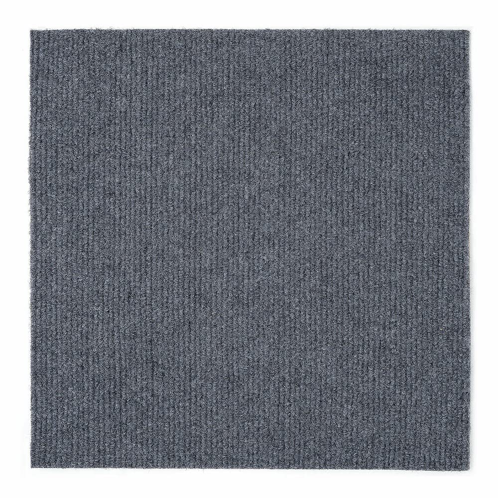 Nexus Peel & Stick Floor Tiles, 12-Pack, 12 x 12 in, Smoke