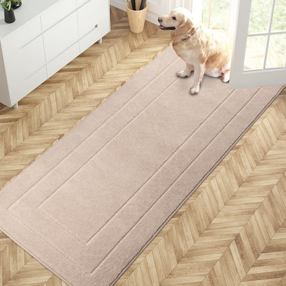 PURRUGS Dirt Trapping Door Mat Indoor Entrance, 20" x 31.5", Beige