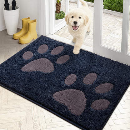 PURRUGS Dirt Trapping Door Mat Indoor Entrance, 32" x 47", Grey