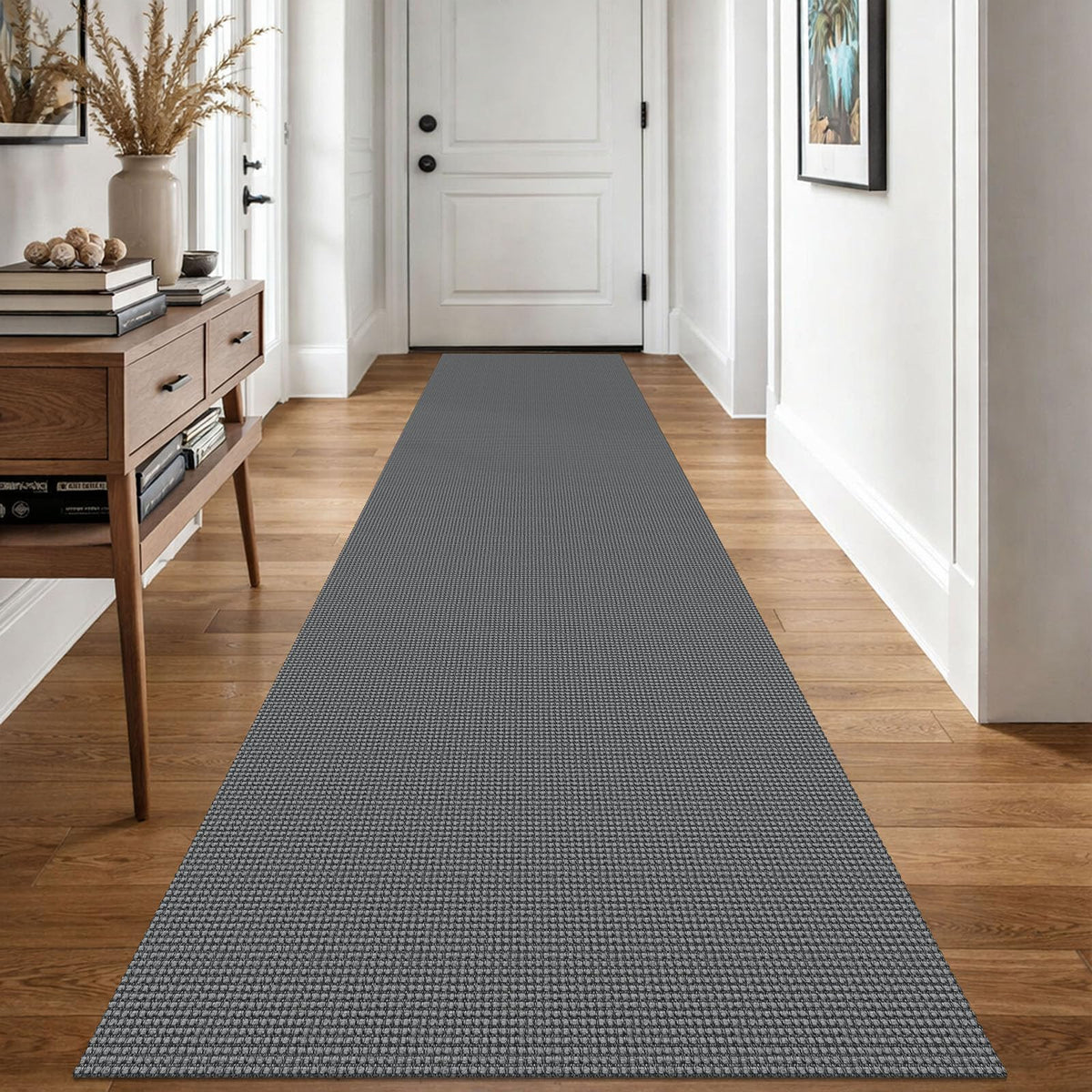 EARTHALL Woven Area Rug 3x5 Ft Washable Rugs for Entryway Braided Non Slip Rubber Backed Throw Rugs Door Mat Indoor Outdoor Entrance Cotton Carpet for Kitchen Foyer Front Door, Orange/Tan/Brown