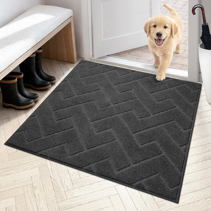 PURRUGS Dirt Trapping Door Mat Indoor Entrance, 32" x 47", Taupe
