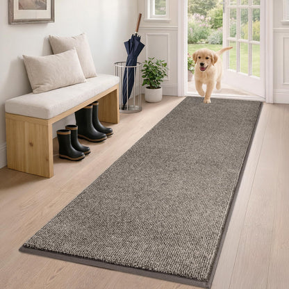 PURRUGS Dirt Trapping Indoor Door Mat, 20" x 31.5", Heathered Charcoal