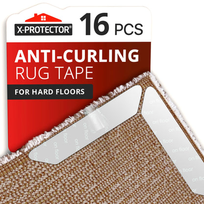 X-Protector Rug Tape for Carpet - 12 PCS Premium Rug Pad Grippers