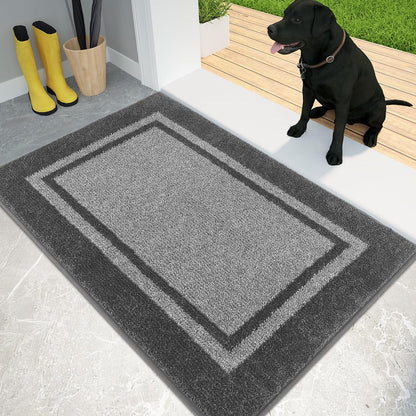 PURRUGS Dirt Trapping Indoor Door Mat, 32" x 48", Beige & Grayish Brown