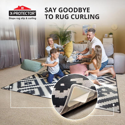 X-Protector Rug Tape for Carpet - 12 PCS Premium Rug Pad Grippers