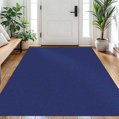 EARTHALL Woven Area Rug 3x5 Ft Washable Rugs for Entryway Braided Non Slip Rubber Backed Throw Rugs Door Mat Indoor Outdoor Entrance Cotton Carpet for Kitchen Foyer Front Door, Orange/Tan/Brown
