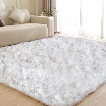 ORINOVA White Faux Sheepskin Shag Fur Runner Rugs for Living Room Bedroom Fluffy Washable Furry Area Rug 2x6 Nursery Rug Teen Room Décor