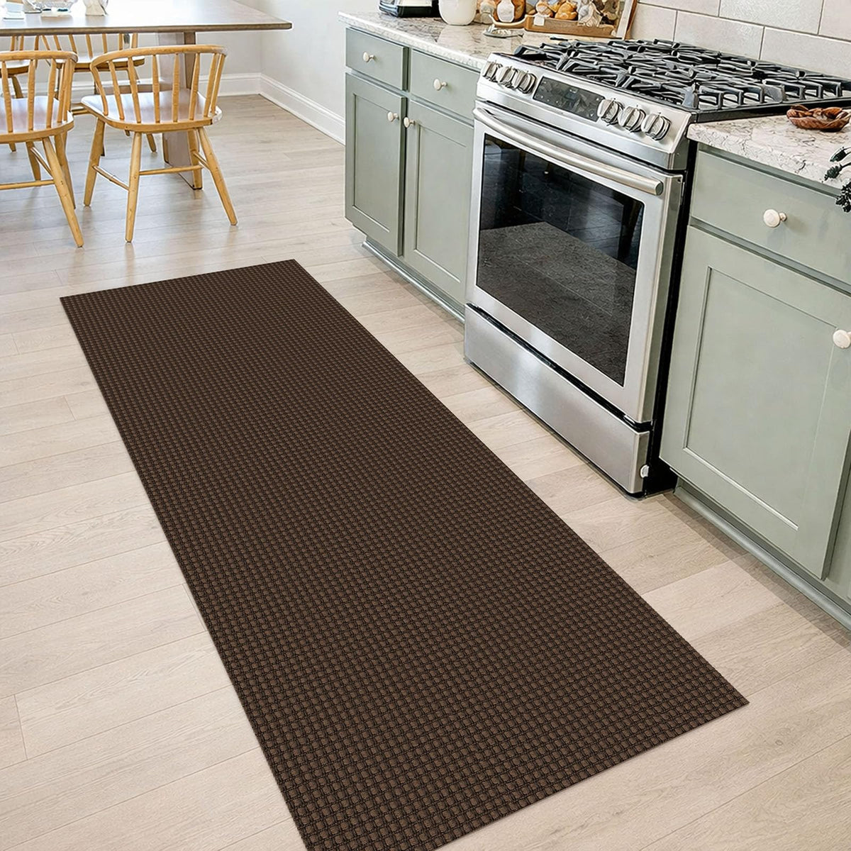 IOHOUZE Small Area Rug 2x3 Washable Woven Rugs for Entryway Non Slip Rubber Backed Front Door Rugs Indoor Doormat Throw Rug Floor Carpet for Entrance Kitchen, Cream/Beige