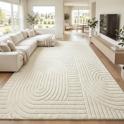 Brown Solid Area Rug 9x12 Large Washable Soft Rugs for Living Room