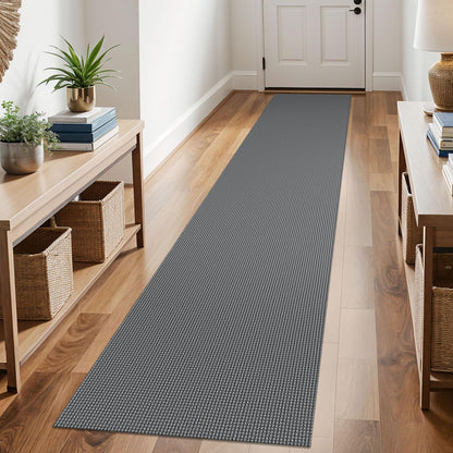 KOZYFLY Extra Long Runners for Hallways 3x20 ft Washable Kitchen Runner Non Slip Rubber Backed Hallway Rug Cotton Entryway Runner Rug Floor Carpet for Indoor Hall, Kitchen, Stair, Black/Dark Grey