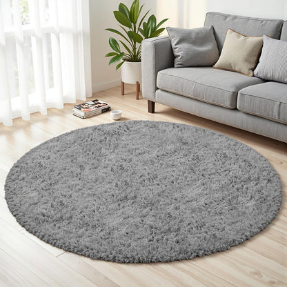 8x10 Area Rug for Living Room,Black Fluffy Shag Non-Slip Bedroom Rugs