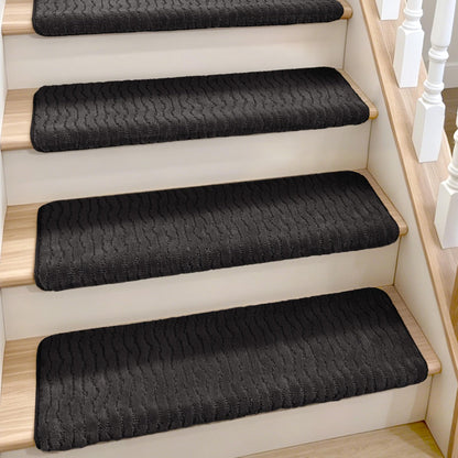 Domnesto Rounded Bullnose Carpet Stair Treads - 15 Pack, 36"