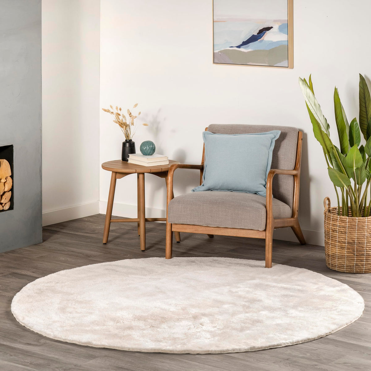 nuLOOM Loni Off White Solid Washable Area Rug, 8' x 10'