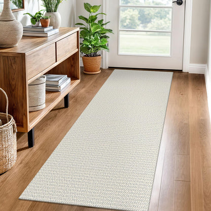 EARTHALL Washable Area Rug, Non Slip Entryway Rug, 4x6 Ft, Sand/Beige