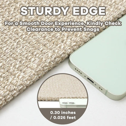 EARTHALL Washable Area Rug, Non Slip Entryway Rug, 4x6 Ft, Sand/Beige