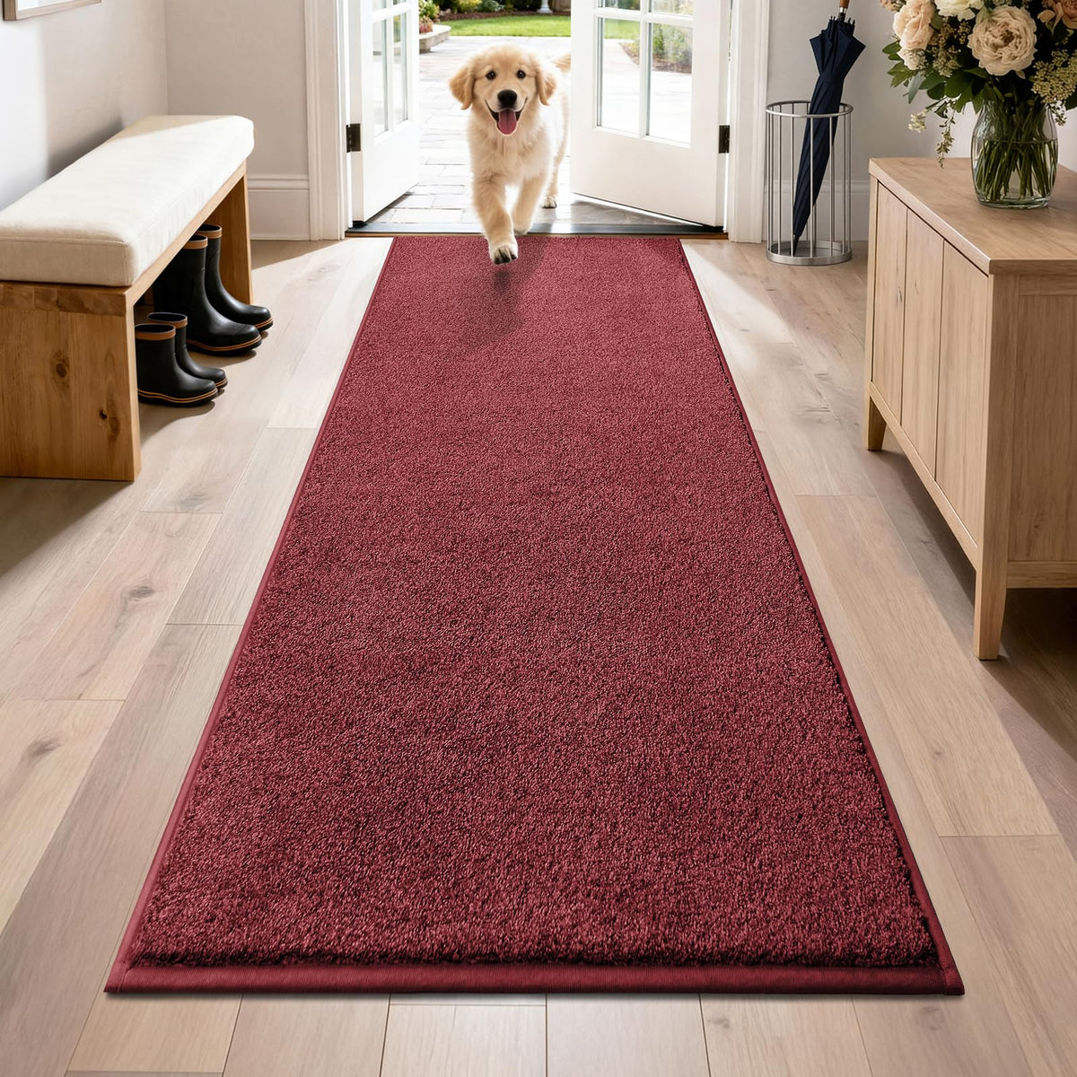 PURRUGS Dirt Trapping Indoor Door Mat, 31.5" x 47", Charcoal